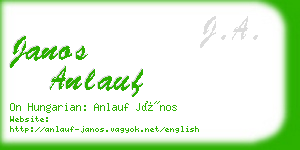 janos anlauf business card